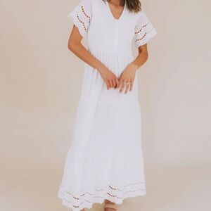 One loved babe - white maxi dress